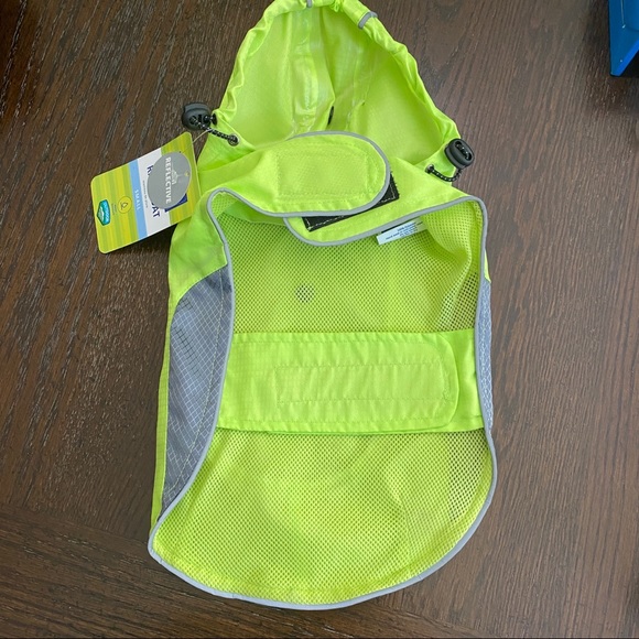 Top Paw Dog Nwt Top Paw Doggie Rain Coat Jacket Hoodie Neon Green
